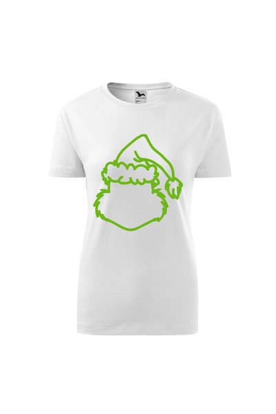 Malfini Tricou personalizat, Grinch #110, Bumbac 100%, Alb, Dama, Marime S