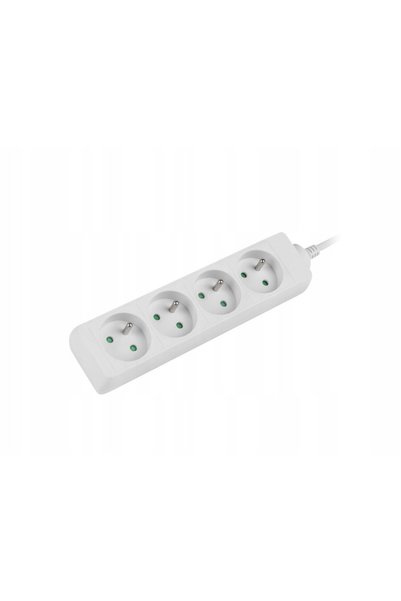 Lanberg Prelungitor, Lanberg, 1,5m, 4x 230V, cablu CU, Alb