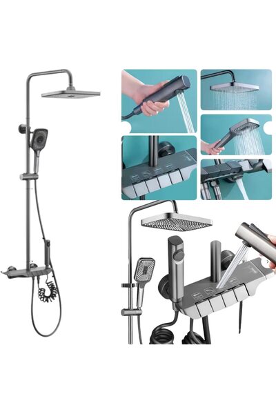 Infiniteea ™ Premium Shower Column with Thermostat, Metal and Superior ABS Co...
