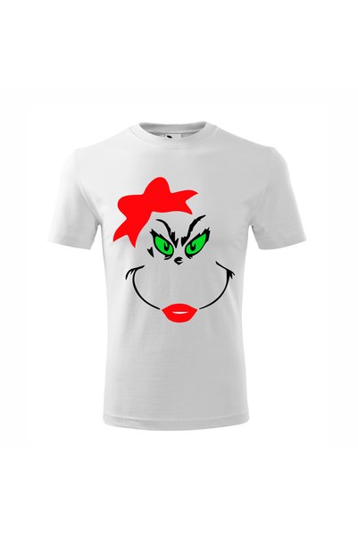 Malfini Tricou personalizat, Grinch # 208, Bumbac 100%, Alb, Barbat, Marime M