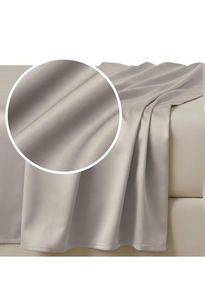 Nitki Cearceaf de pat Spod Igly i Nitki, satinat, 140x200cm, taupe