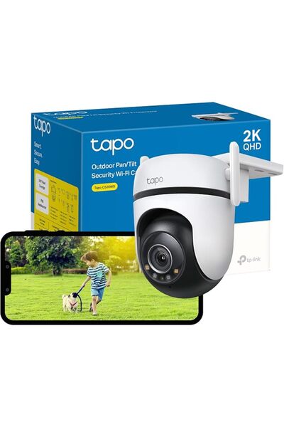 tapo كاميرا أمان تي بي-لينك بدقة 2K 4MP QHD للاستخدام الخارجي، سلكية، مقاومة ...