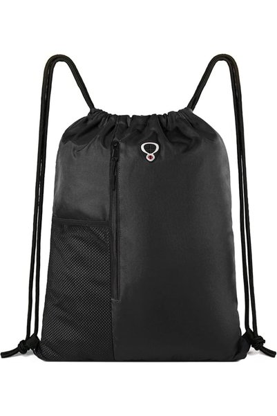 Tazweeq Sports Gym Bag, Drawstring Backpack, Women Men Large Size With Two Zi...