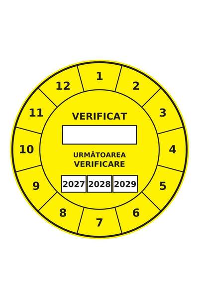 PAS Set de 60 de etichete autocolante pentru verificări periodice, PVC, Ø30 m...