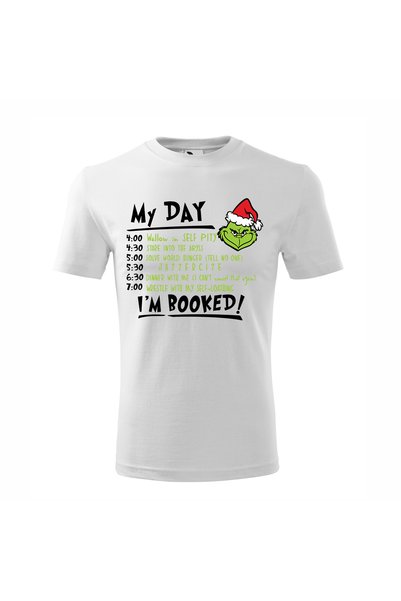 Malfini Tricou personalizat, Grinch # 19, Bumbac 100%, Alb, Barbat, Marime 2XL