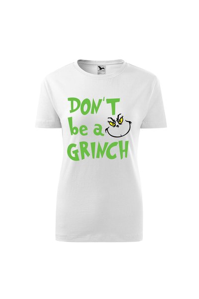 Malfini Tricou personalizat, Grinch # 64, Bumbac 100%, Alb, Dama, Marime XS