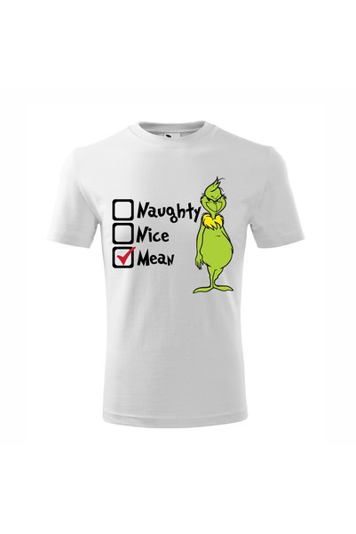 Malfini Tricou personalizat, Grinch # 76, Bumbac 100%, Alb, Barbat, Marime S