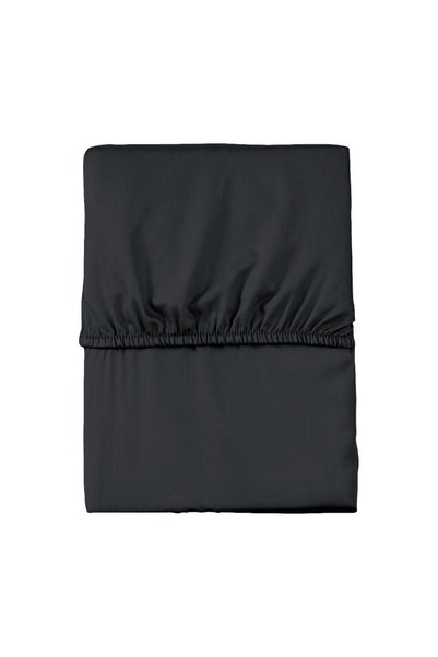 Detexpol Cearceaf de pat DETEXPOL, 180x200cm, microfibra satinat, negru, cu e...