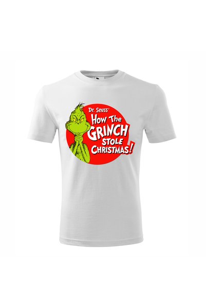 Malfini Tricou personalizat, Grinch # 209, Bumbac 100%, Alb, Barbat, Marime M