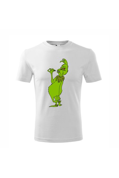 Malfini Tricou personalizat, Grinch # 116, Bumbac 100%, Alb, Barbat, Marime L