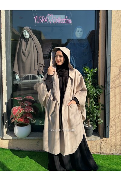 Yüsra Collection Poncho cu broderie hijab