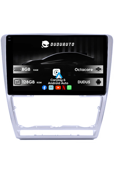 DUDU Ειδικό σύστημα πλοήγησης για Skoda Octavia 2004-2013, DUDU3, 4GB RAM 64G...