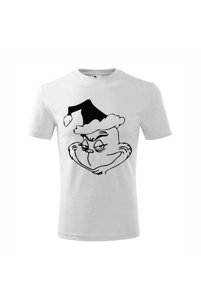 Malfini Tricou personalizat, Grinch # 198, Bumbac 100%, Alb, Barbat, Marime 3XL