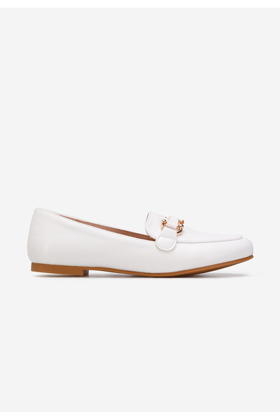 B T Shoes Mocasini fete Prestige B albi