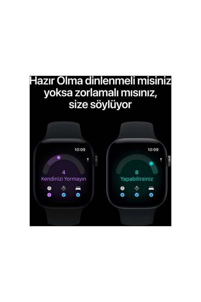 Apple Watch Series 12 GPS 46mm - Siyah Alüminyum Kasa - Siyah Spor Kordon - M/L