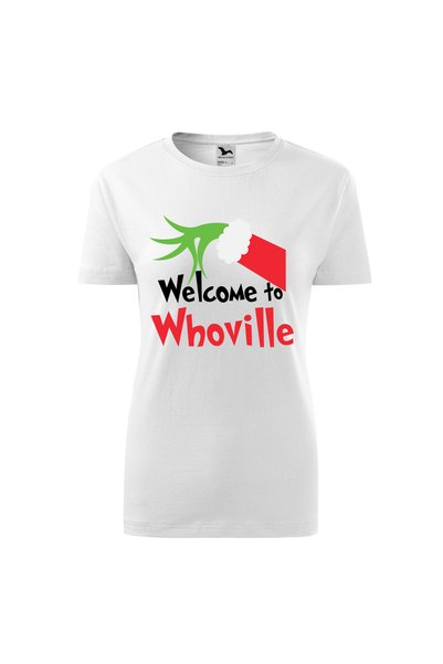 Malfini Tricou personalizat, Grinch # 51, Bumbac 100%, Alb, Dama, Marime XS