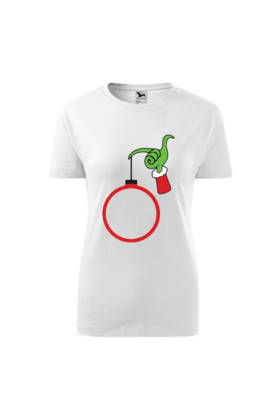 Malfini Tricou personalizat, Grinch #15, Bumbac 100%, Alb, Dama, Marime 3XL