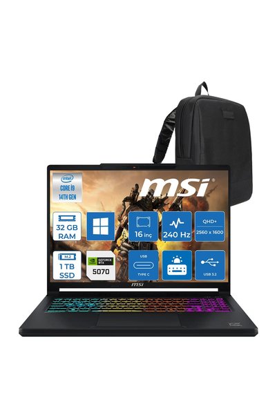 MSI Crosshair 16 HX Core i9-14900HX 32GB 1TB SSD RTX 5070 16" W11HM 046XTRH14...