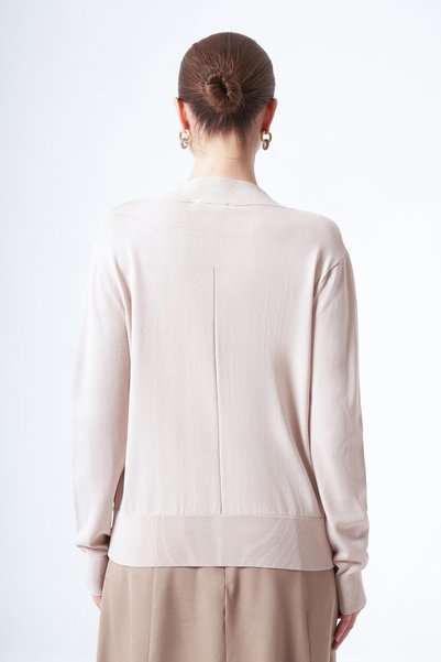 Nuss Thick Knitted Collar Sweater Tunic 200 Beige