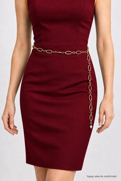 Lovelyİstanbul Metal Chain Belt Lkm0021 Gold
