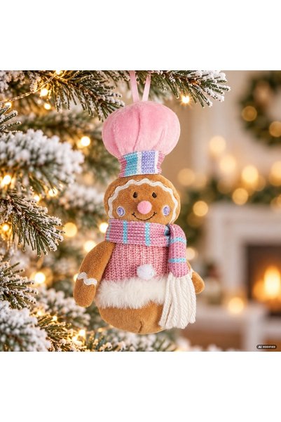 DD SHOP Figura gingerbr roz 15cm - Figurine Craciun Gingerbread