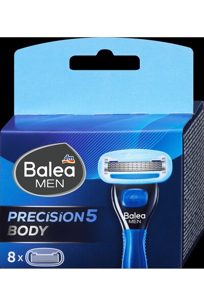 Balea MEN Rezerve aparat ras Precision5 Body, 8 buc - Lame, Barbă