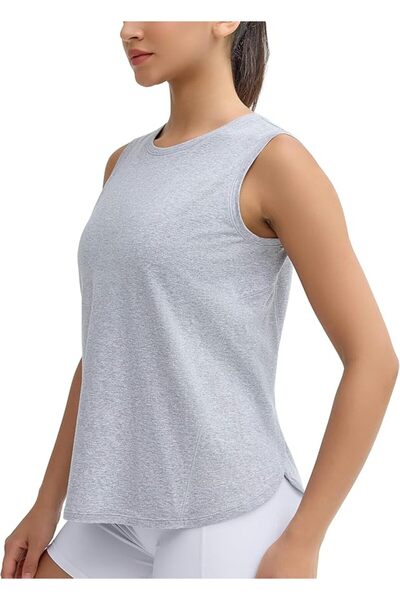 THE GYM PEOPLE Women's Workout Tank Tops Side Slits Loose Yoga Shirts