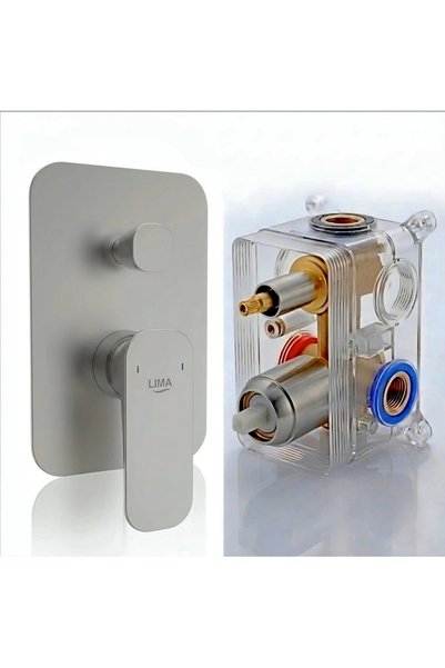 LİMA LİMA خلاط مخفي وجه مع القلب 2 خط كروم مطفي LM 3001-2 - ليما LIMA (ضمان 1...