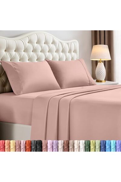 Utopia Bedding طقم ملاءات سرير كاليفورنيا كينج - 4 قطع - من الألياف الدقيقة ا...