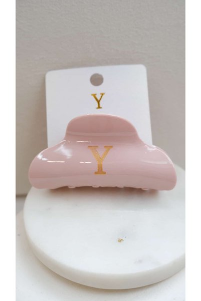 Jerie Pink Letter Detail Acrylic Latch Buckle