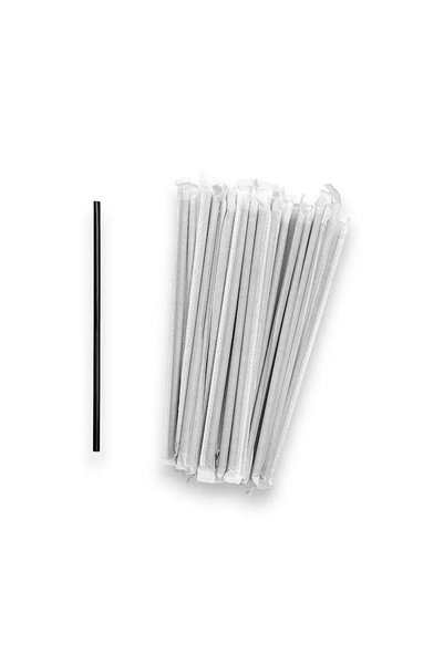 OEM Paie Bio Drepte Jumbo Negre, Ambalate Individual în Hârtie – 250 buc/set ...