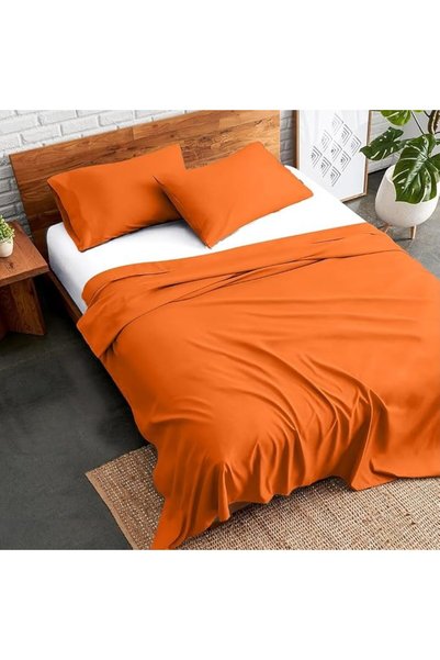 Sandy Home طقم ملاءات سرير وغطاء وسادة فندقي فاخر من ساندي، مكون من 3 قطع، نا...