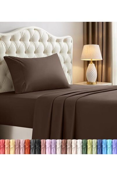 Utopia Bedding طقم ملاءات سرير توأم - 3 قطع - من الألياف الدقيقة المصقولة - م...