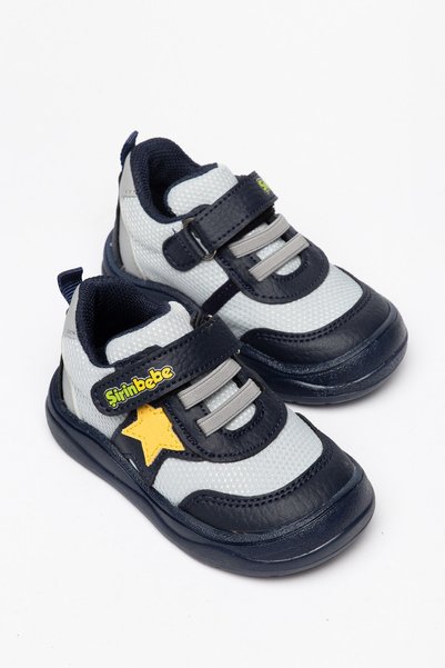 Dilimler Ayakkabı Şirinbebe Orthopedic Baby Boy First Step Shoes Navy Blue Ve...