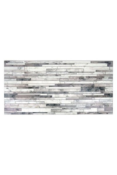 OEM Panou decorativ, PVC, model piatra 3D, nuante gri deschis si inchis, 96x4...