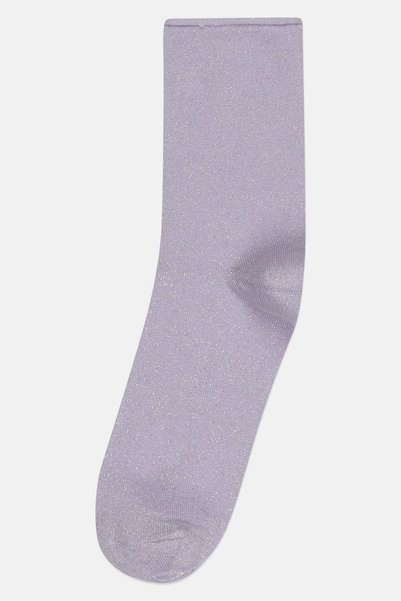 CAMAİEU Kids Girl 1 Pair Metallic Socks, Lavender