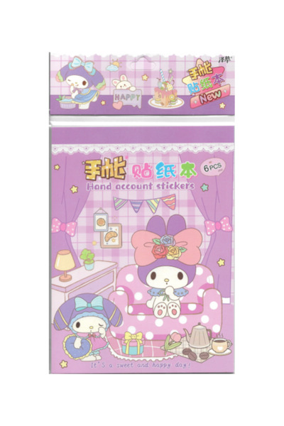 Genel Markalar Mor renkli Hello Kitty Sticker Seti Mor renk