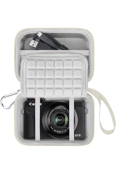 Lacdo حافظة كاميرا لـ Canon PowerShot G7 X Mark III / G7X Mark II، رمادي