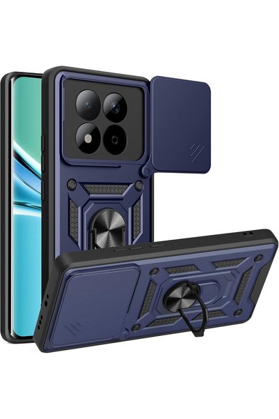 Aiyando Husa pentru Ring Armor Kickstand Tough Rugged Cover cu protectie came...