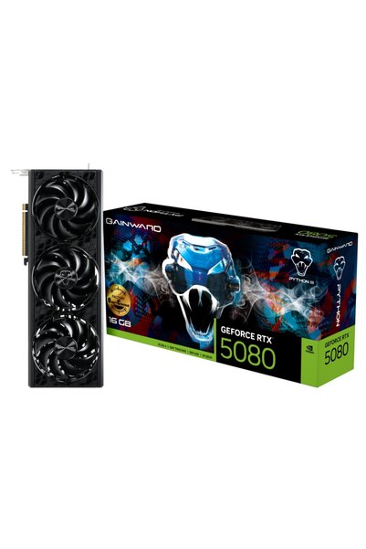 gainward GeForce RTX 5080 Python III OC 16GB GDDR7 256Bit Gaming (Oyuncu) Ekran Kartı (NE75080U19T2-
