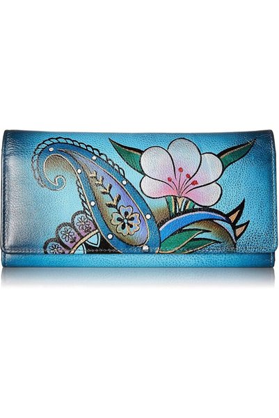 Anuschka Anna by Hand Painted Leather | Triple Compartment Wallet/Clutch