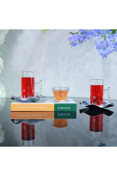 Al Hadaya Mall Glass and Stainless Steel Design Glassware and Dinnerware Set ...