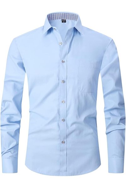GENERAL Men's French Cuff Dress Shirt Slim Fit Formal Business Button Down Sh...