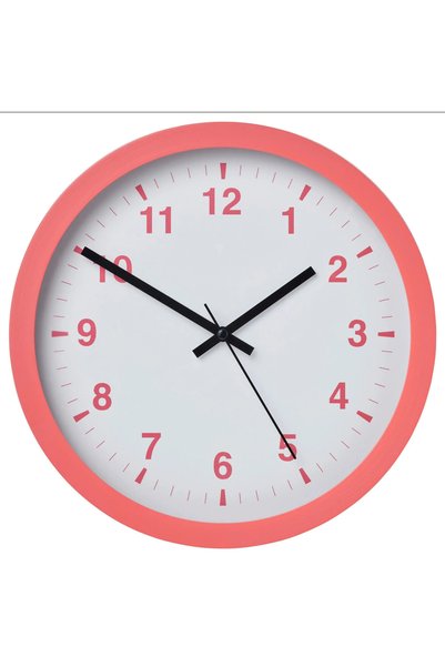 IKEA Tjalla Wall Clock, Pink, 28 cm