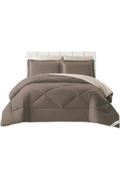 D DONETELLA FEEL THE LUXURY طقم لحاف سرير دونيتيلا، مقاس كينج يناسب 200×200 س...