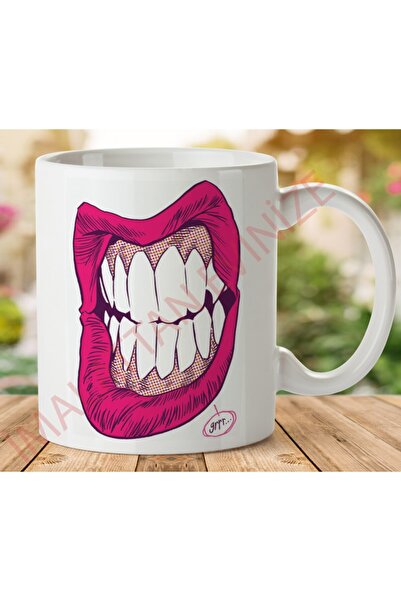ART HEDİYE Tooth Two Side Printed Mug Cup