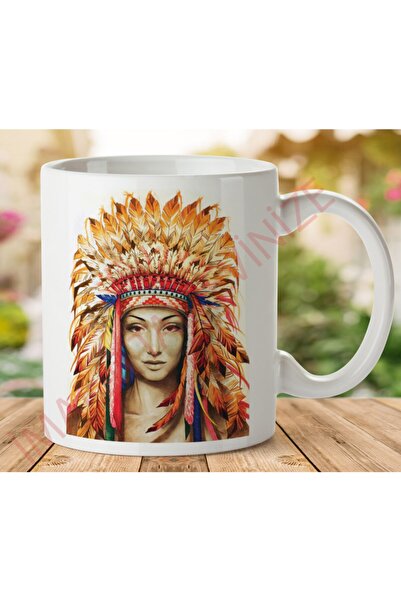 ART HEDİYE كوب بناتي أمريكي أصلي ملون مطبوع على الجانبين