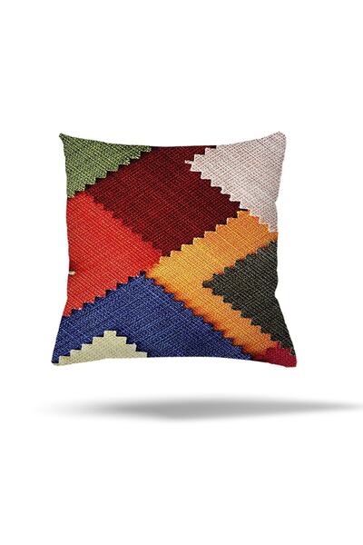 on the clouds Geometrik Desen Gizli Fermuarlı Yastık Kılıfı Kırlent Kılıfı Ko...