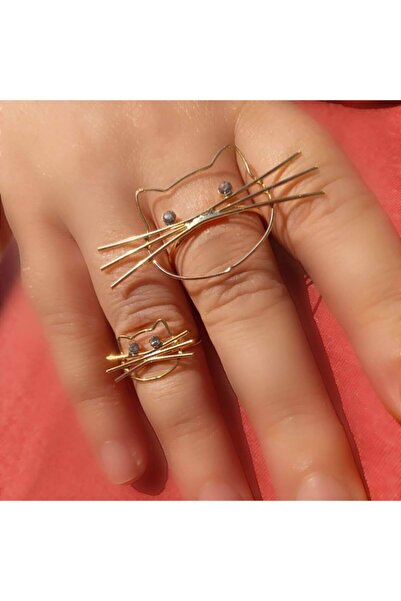 puppet takı Büyük Bıyıklı Kedi Yüzük