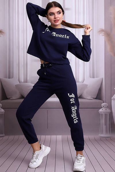 Deafox Σετ φόρμας Navy Blue For Angels Print